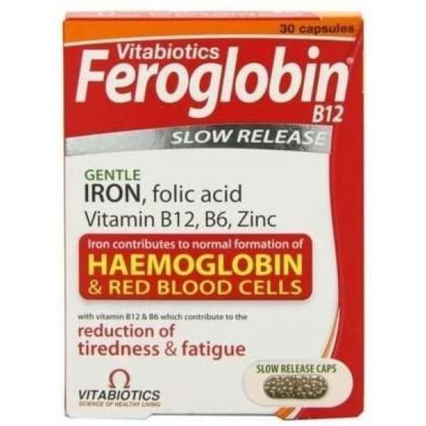 (12 PACK) - Vitabiotics Feroglobin B12 Capsules | 30s | 12 PACK - SUPER SAVER - SAVE MONEY