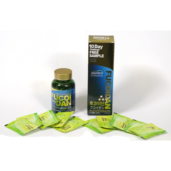 100% Natural Brown Seaweed Extract SeaHerb Fucoidan USFDA Passed (FDA ID CODE 2030950) (10Satchets+100g)