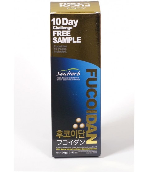 100% Natural Brown Seaweed Extract SeaHerb Fucoidan USFDA Passed (FDA ID CODE 2030950) (10Satchets+100g)