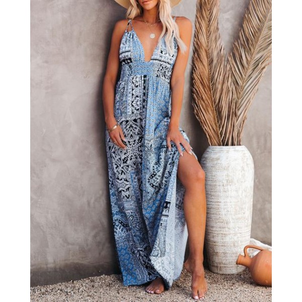Rhyme Or Reason Paisley Patchwork Maxi Dress