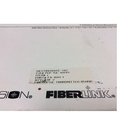 (2) FIBERVISION FIBER OPTIC TRANSMISSION VIDEO TRANSMITTER FX-1001-1 NEW $175