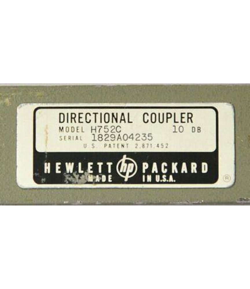 Works! HP Hewlett Packard H752C Directional Coupler 10 dB